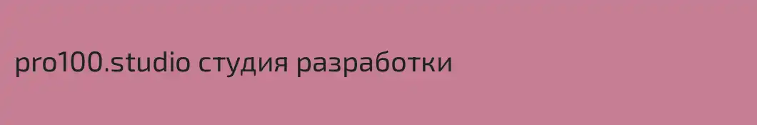 pro100.studio студия разработки